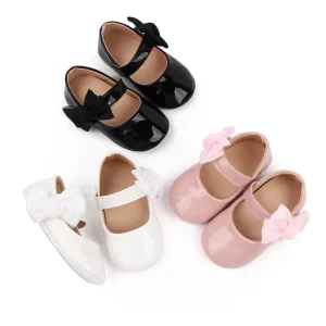 PU Baby Girl Casual Shoes PU Bow Knot Design Toddler Shoes