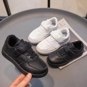 2-10 Years Breathable Non-slip White Kids Shoes Teen Girl Sport Shoes Boy Kids Black School Shoes Children Casual Shoes