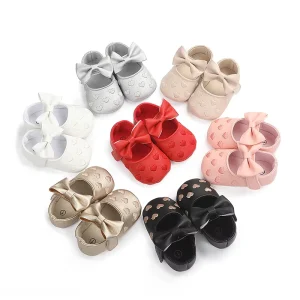 PU Material Children’s Shoes Suitable for 0 1 Year Old Girls’ Soft soled Toddler Shoes