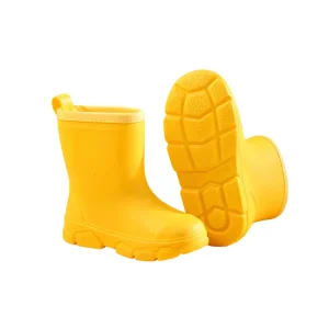 PVC Ankle Kids Rain Boots with Waterproof Anti-dirt Function Short Style Children Water Boots for Beach Pond Outdoor Play