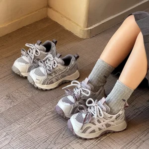 Parent-Child Mesh Casual Sneakers New Lightweight Non-Slip Outdoor Shoes for Women and Kids