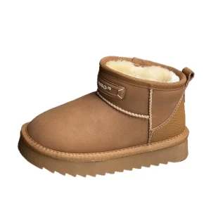 Parent-child Style Thickened Snow Boots Winter Children’s Thick-soled Non-slip Ankle Boots Boys’ Girls’ Warm Fur-lined
