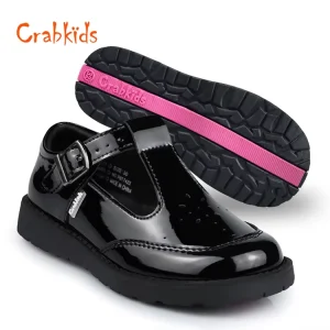 Party Style School Student Flat Uniform Dress for Spring Patent Kids Designer Princess Design Girls New Leather Shoes