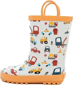 Pattern Car Rubber Rain Boots for Kids Soft Rain Boots