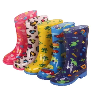 Pattern Kids Rain Boots Nice Children Pvc Colorful Botas Rain Wear Waterproof Child Cute Rainboots for Students