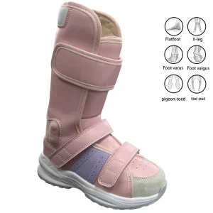 Pediatric Rehabilitation Easy Adjustable Hook Loop High Top AFOs Arch Support Heel Cup Orthotics Insert Kids Orthopedic Shoes