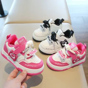 Pink Female Kids Shoes Sneakers New Style Autumn Children’s Casual Shoes Boys and Girls Fashion Cartoon Anime Shoes