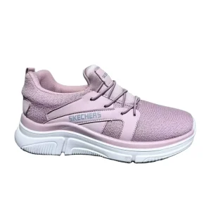 Pink Girls’ Platform Slip-On Sneakers Breathable Mesh Casual Sport Shoes with Lightweight Comfortable Non-Slip Sole