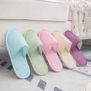Plain Disposable Hotel Slippers Other Hotel Factory Price Customized Eco Friendly Comfortable Cotton