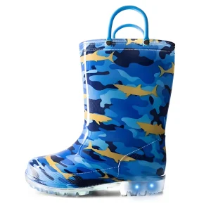 Plastic PVC Cute Kids Outdoor Rain Boots Waterproof Children Footwear Shoes