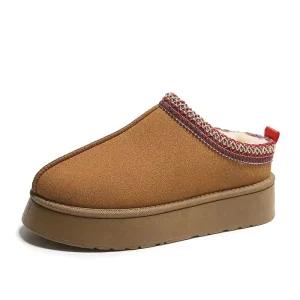 Platform Winter Slippers Slides Shoes for Female Women Warm Cozy Comfortable Fur Winter Shoes