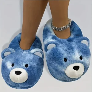 Plush Teddy Bear Indoor Shoes Fuzzy Customized Teddy Bear Doll Shoes Winter Home Slippers Teddy Bear House Shoes