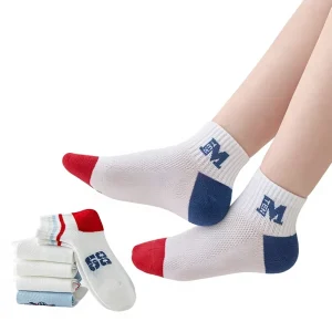 Premium Summer Thin Breathable Ankle Combing Cotton Cartoon Kids Socks Soft Non slip Grip for School Daily Wear