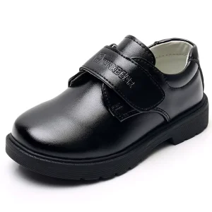 Primary and Secondary School Children’s Leather Shoes Casual Kids Black School Round Toe Dress Shoes