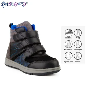 Princepard Antiskid Casual Sneaker Children’s Orthopedic Leather Shoes with Arch Support Winter Boots for Boys and Girls