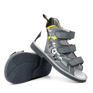 Princepard Summer Children’s Orthopedic Arch Support Flatfoot Sandals Boys PU Leather Toddler Kids’ Shoes Anti Slip Breathable