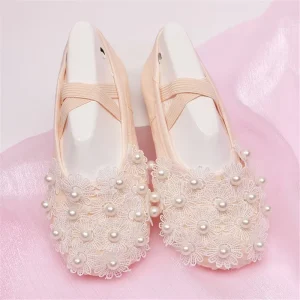 Princess Cat Claw Chinese Ballerina Exercise Dance Shoes for Girls Soft Soled Ballet Shoes for Children