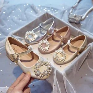 Princess Children’s Shoes High Heels Fashion Kids Sandal Manufacturer New Styles Summer Beautiful Girls Wedding Shoes