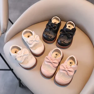 Princess Girls’ Dress Shoes Summer Mesh Comfortable Soft Sole Crib Shoes for Children and Babies