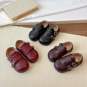 Princess Girls’ Soft Sole PU Leather Flats Shoes Kids Shoes