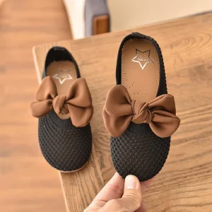 Princess Loafer Casual Shoes for Girls Kids Fashion Simple Soft Weave Breathable Slip On Shoes Performance Dance Shoe