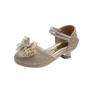 Princess PU Leather Shoes Kids Children Girl Dance Shoes Girls Party Shoe Children’s High Heels