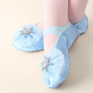 Princess Pattern Children’s Dance Shoes Women’s Cowhide Sole Ballet Shoes Baby Chinese Dance Figure Cat Claw Shoes