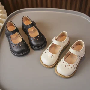 Princess Style Children’s Mixed Colors Leather Shoes Spring Autumn Fashion Casual School Leather Shoes
