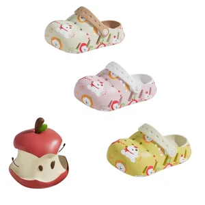 Printed Puppy Childrens Strap Clog Sandals Summer Cute Cartoon Paradise Indoor-Outdoor EVA Lightweight Closed-Toe Ankle