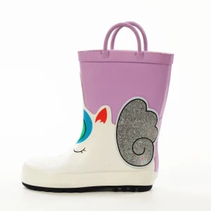 Printing Slip On Waterproof Kids Rain Rubber Boots Children Comfortable Footwear