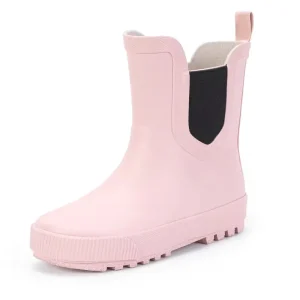 Professional Custom Toddler Kids Chelsea Rain Boots Waterproof Natural Rubber Ankle Boots for Boys Girls Children’s Gumboots