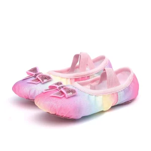 Professional Female Children’s Dance Shoes for Girls Soft Soled Sequined Ballet Practice Shoes Chinese Toddler’s Design