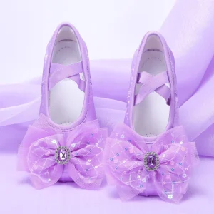 Professional Female Children’s Dance Shoes for Girls Soft-Soled Sequined Ballet Practice Shoes Chinese Toddler’s Design