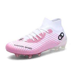 Professional Indoor Soccer Cleat Shoes Kids Sport Turf Anti-slip Soft PU Classical Drop