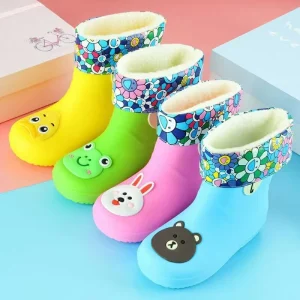 Professional Manufacturer’s Children Cartoon Print Kids Rain Boots Boys and Girls Winter Boot Gear