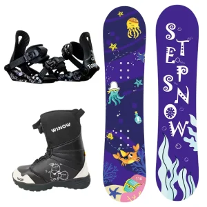 Professional Snowboards Manufacturer All Mountain Terrain Custom Packaging Kids Children Snowboard Set