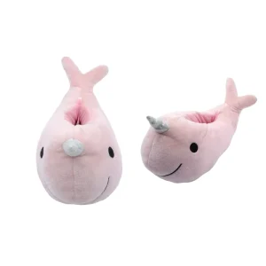 Promotional Whale Plush Animal Slipper Toy Custom Fluffy Whale Plush Animal Slipper Custom Whale Stuffed Animal Plush Slippers