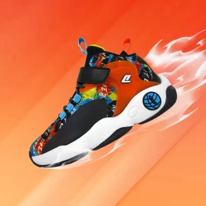 QILOO Custom Stable Basketball Shoes for Kids Boys Anti-Slippery Sport Shoes Summer Autumn Winter MD Mesh PU Insole