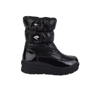 QILOO Kids Winter Snow Boots Wool Lined Warm Waterproof Rubber Non-slip Ankle Bootie Boot Girls’ Walking Hiking Nylon