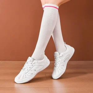 QILOO OEM ODM Custom Competition Comfortable Practice Wear Fashion Sport Kid Cheering Dancing White Cheer Shoes