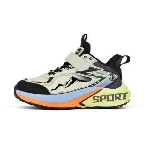Qiloo High Top Stable Basketball Sneakers for Kids Custom OEM Design with Mesh PU Insoles for Spring Summer Winter Casual Usage