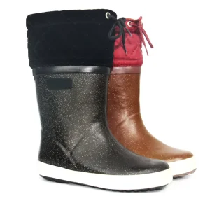 Quality Brand Snow Boots Girls Winter Waterproof Wellington Boots Warm Fur Toddler Gumboots for Kids