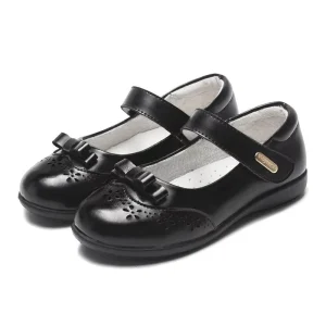 RTS Leather Children’s Leather Shoes Black Princess Shoes Baby School Performance Single Shoe Student Soft Leather