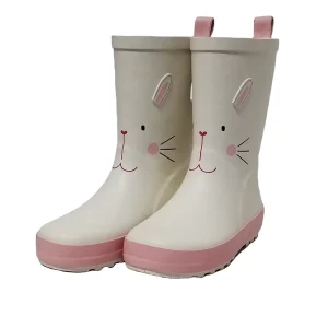 Rabbit Printed Waterproof Rubber Rain Boots for Children