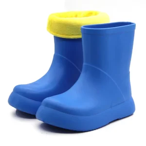 Rain Boots Printed Eva Solid Color Light Weight Durable Waterproof Soft Summer Children Unisex Midi Boys Kids Winter
