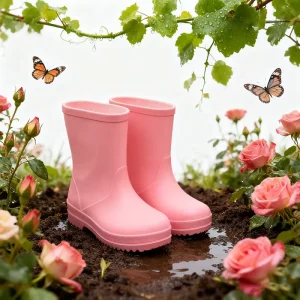 Rain Boots for Kids Lightweight and Waterproof for Summer Autumn Gumboot PVC&Rubber Customized Children Rain Boots