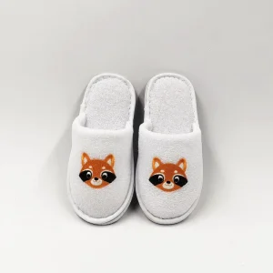 Ready to Ship Soft Comfortable Hotel Kids Towel Slippers with Cute Animal Embroidery