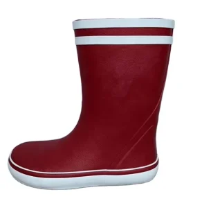 Red Color Waterproof Rubber Kids Rain Boots
