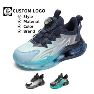 Retro Breathable Baby Mesh Sneakers for Boys Children’s Sports Shoes Rotating Buckle Shock Absorption Air Cushioned