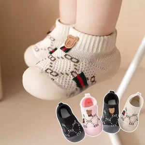 Retro European Style Walking Shoes for Newborns Toddlers Breathable Non Slip Cool Proof Floor High Crew Indoor Shoes Spring